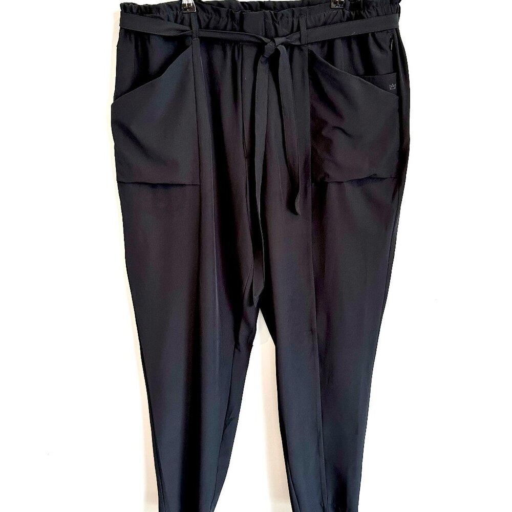 Modern Ambition Black Tie Front Pants XXL